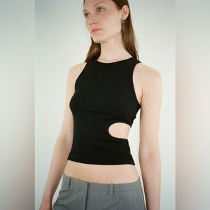 Sandy Liang Slight Tank in Noir